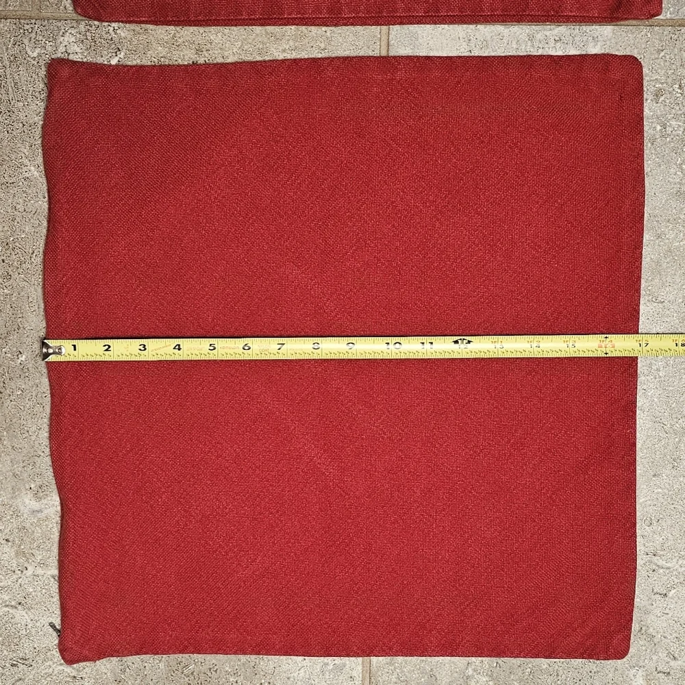 [POTTERY BARN] (2) Red Decorative Pillow Case Covers